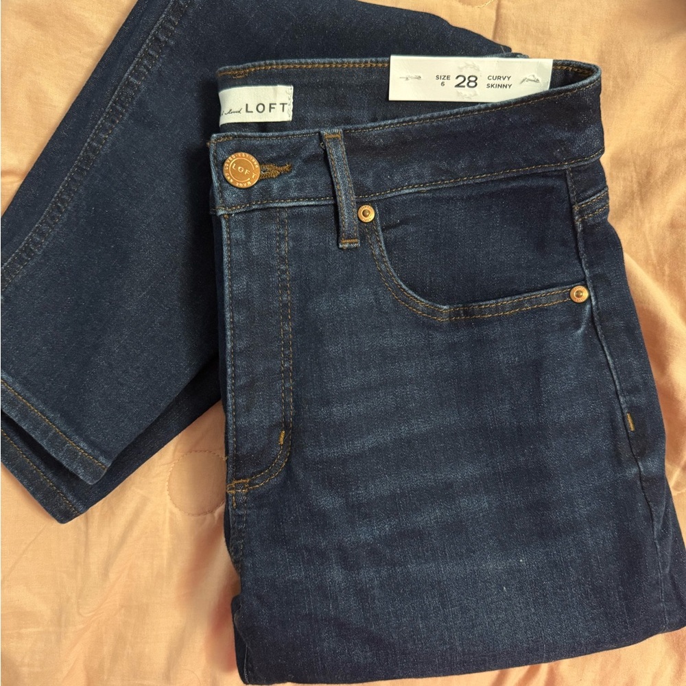 LOFT Indigo Curvy Skinny Jeans